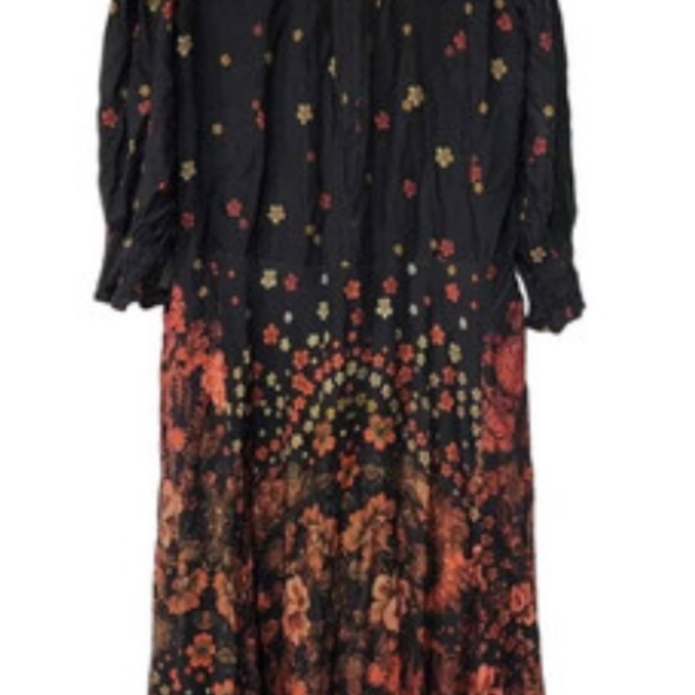 Free people Talsey Boho floral maxi dress size small oversized - Picture 7 of 10